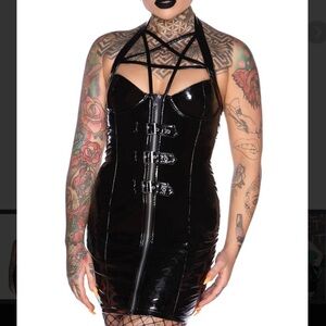Killstar | Dresses | Killstar Vexed Up Vinyl Dress | Poshmark